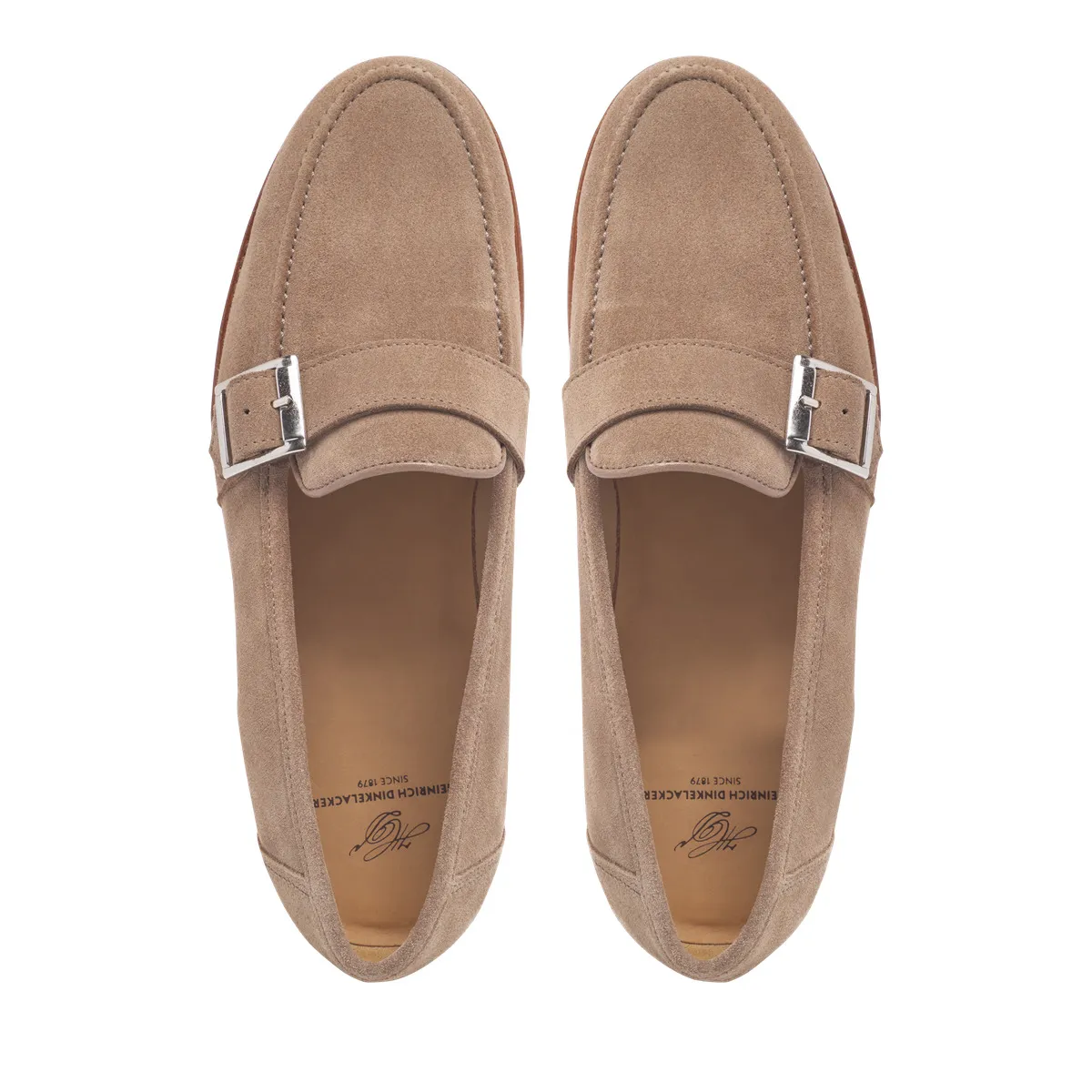 Beiger Wildleder Single Monk Loafer