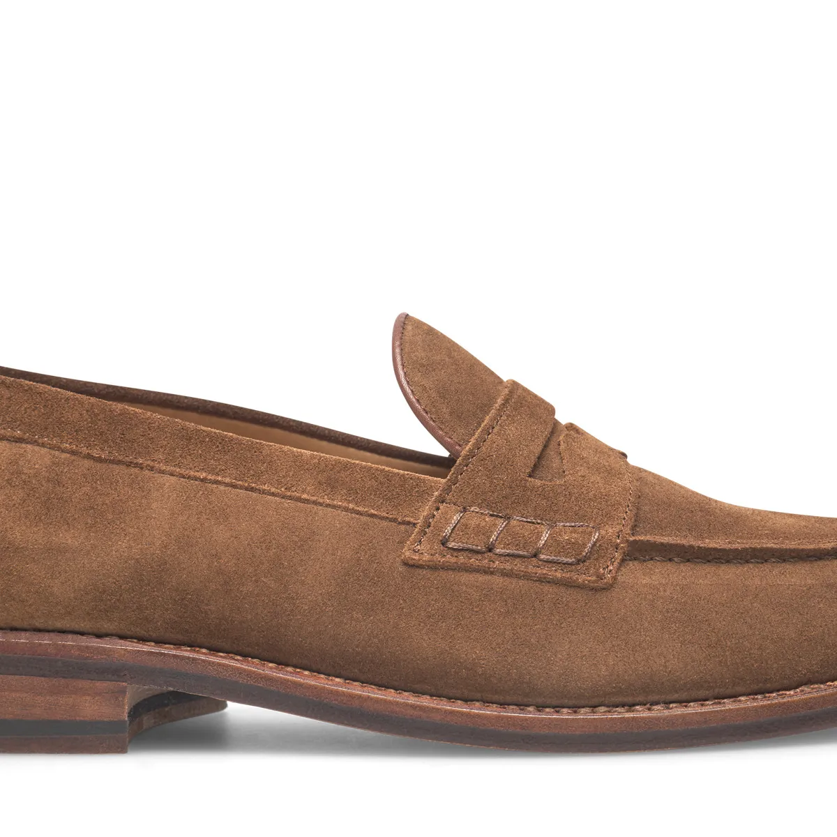Suede-Leder Penny Loafer Damen