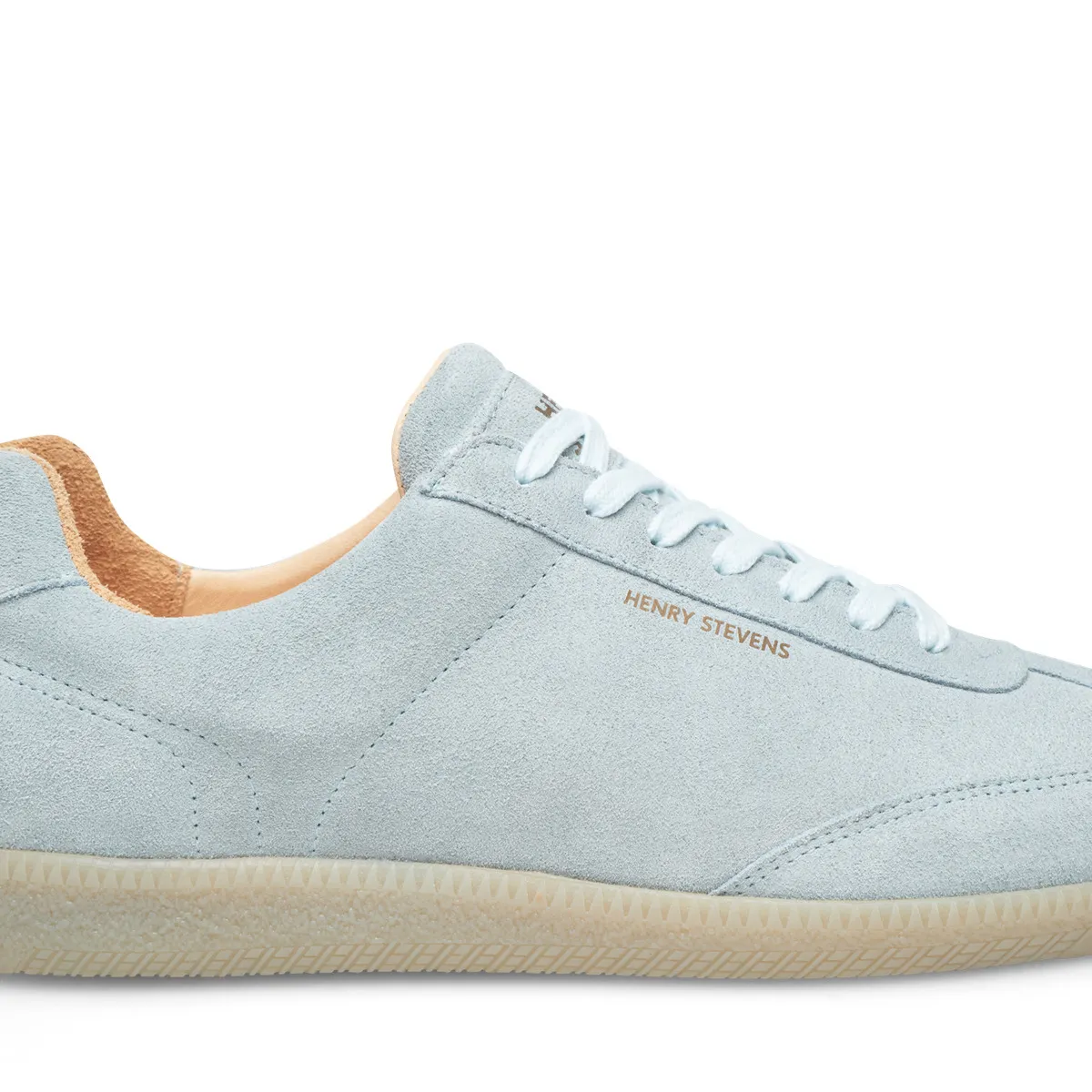 Hellblaue Wildleder Low-Top Sneaker