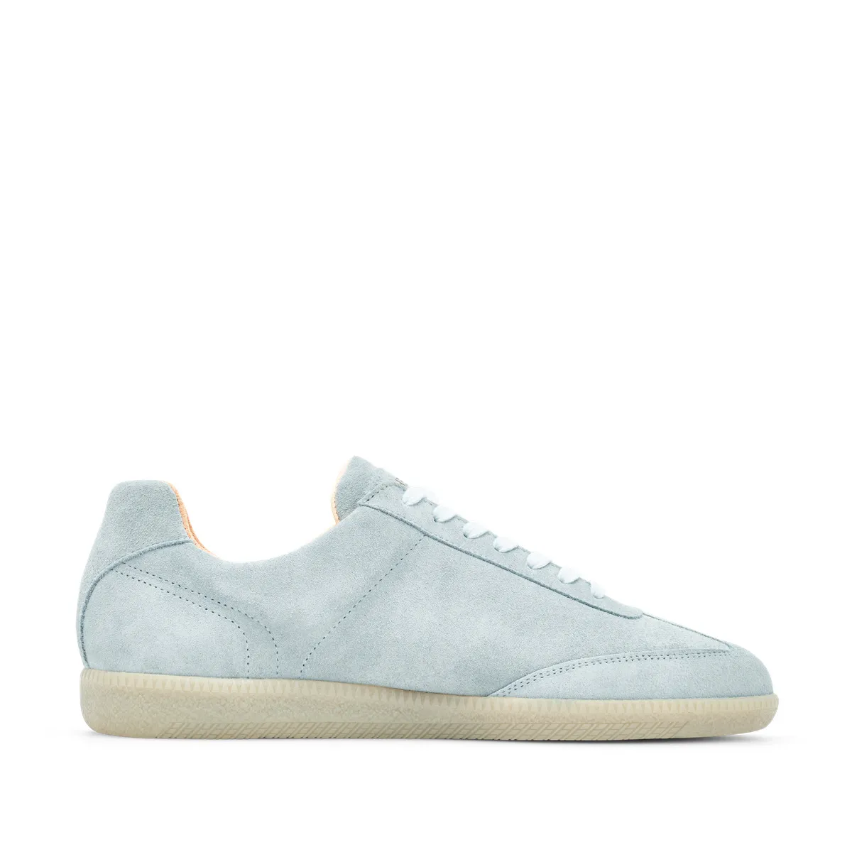 Hellblaue Wildleder Low-Top Sneaker