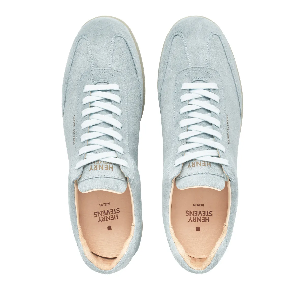 Hellblaue Wildleder Low-Top Sneaker