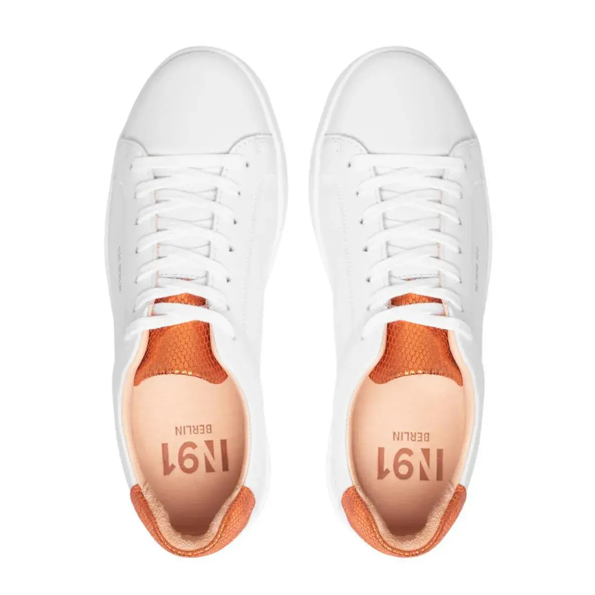 Weiße Leder-Court-Sneakers