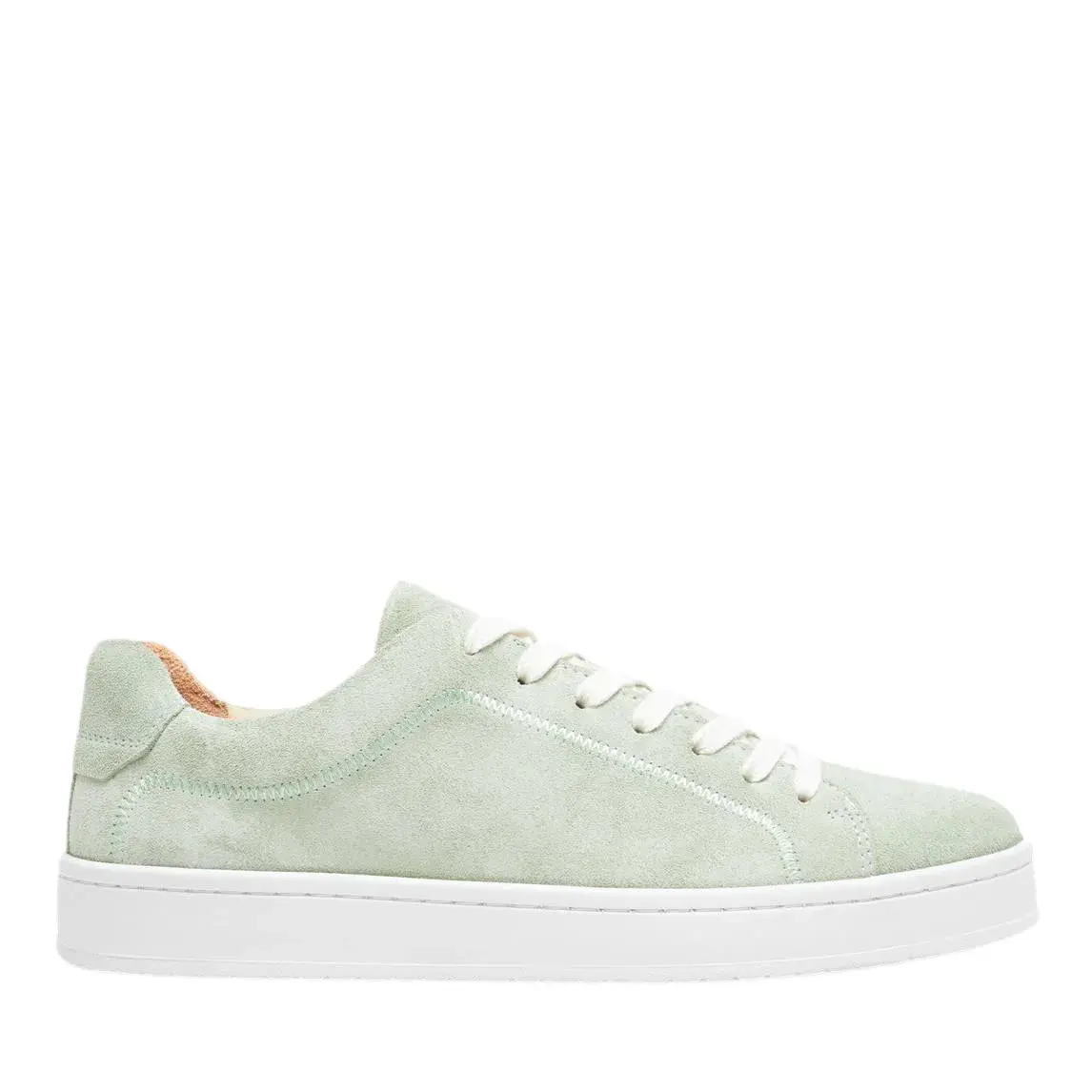 Hellgrüne Wildleder-Sneakers