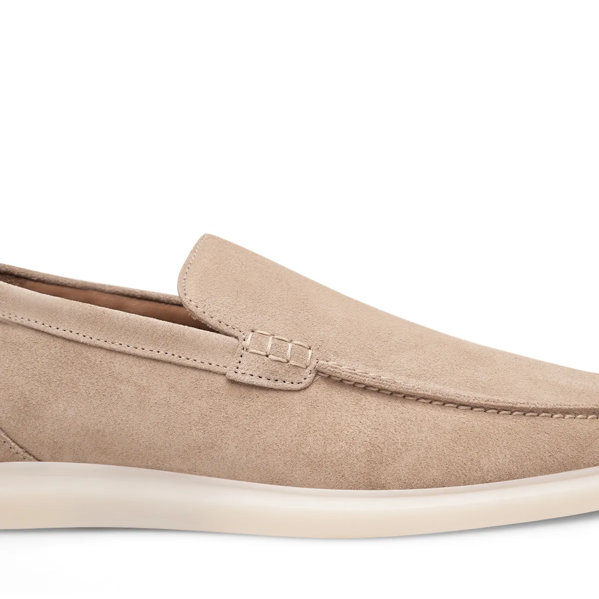 Beige Wildleder Loafers