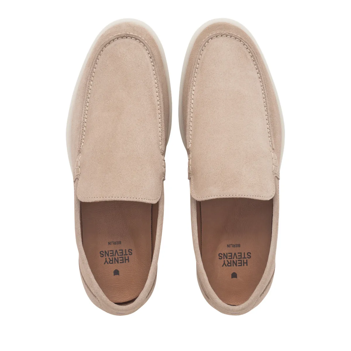 Beige Wildleder Loafers