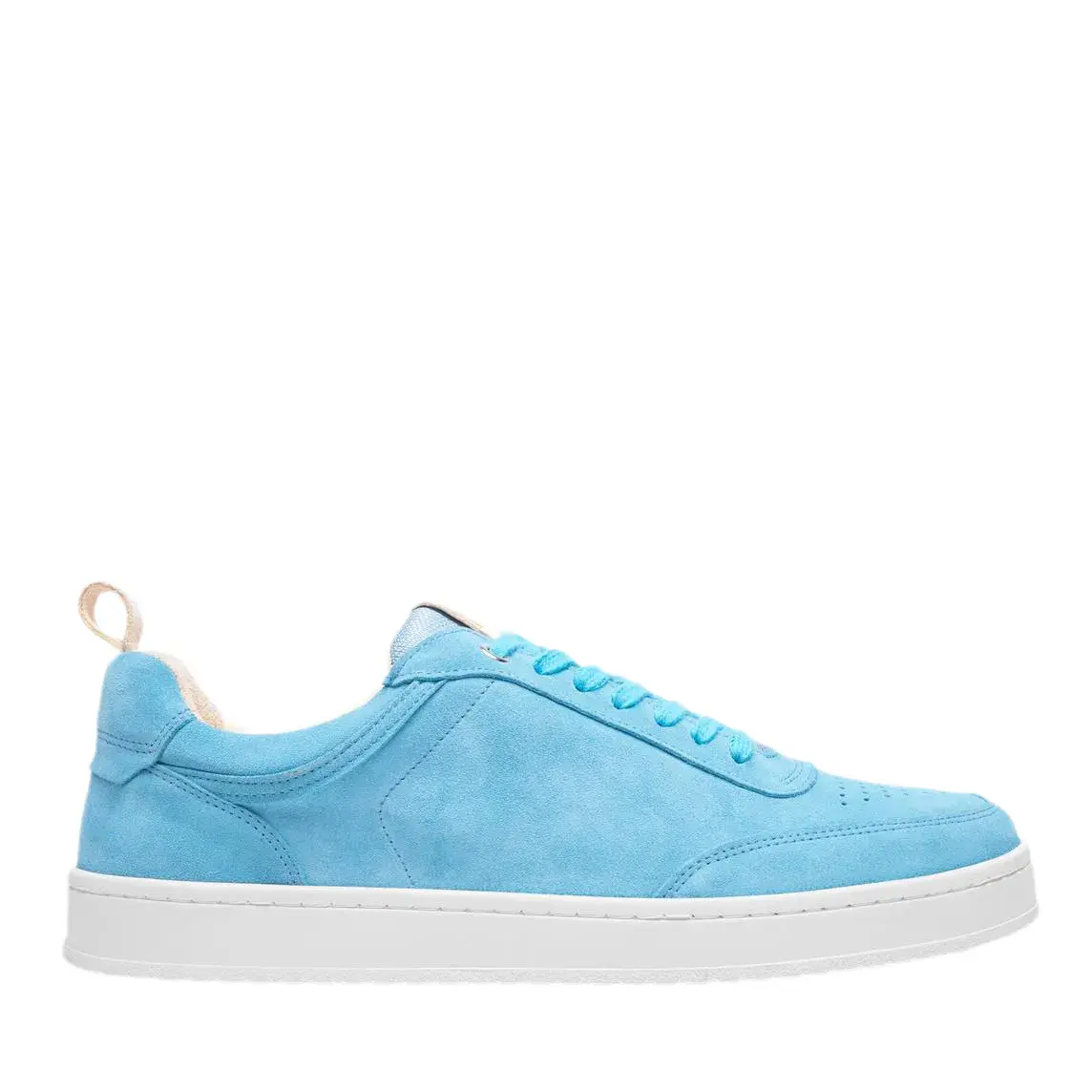 Blaue Wildleder Low-Top Court Sneaker