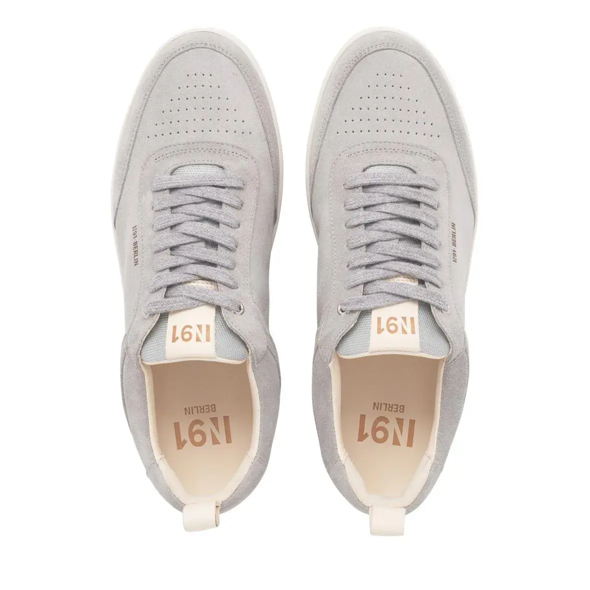 Graue Wildleder Low-Top Court Sneaker