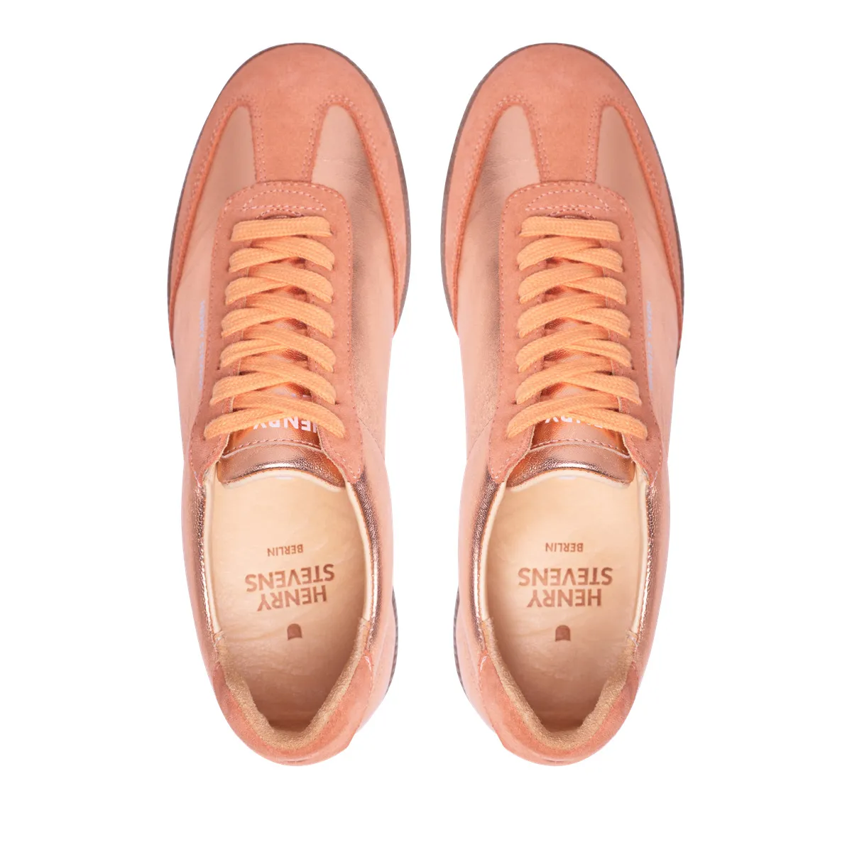 Metallic Leder Low-Top Sneaker