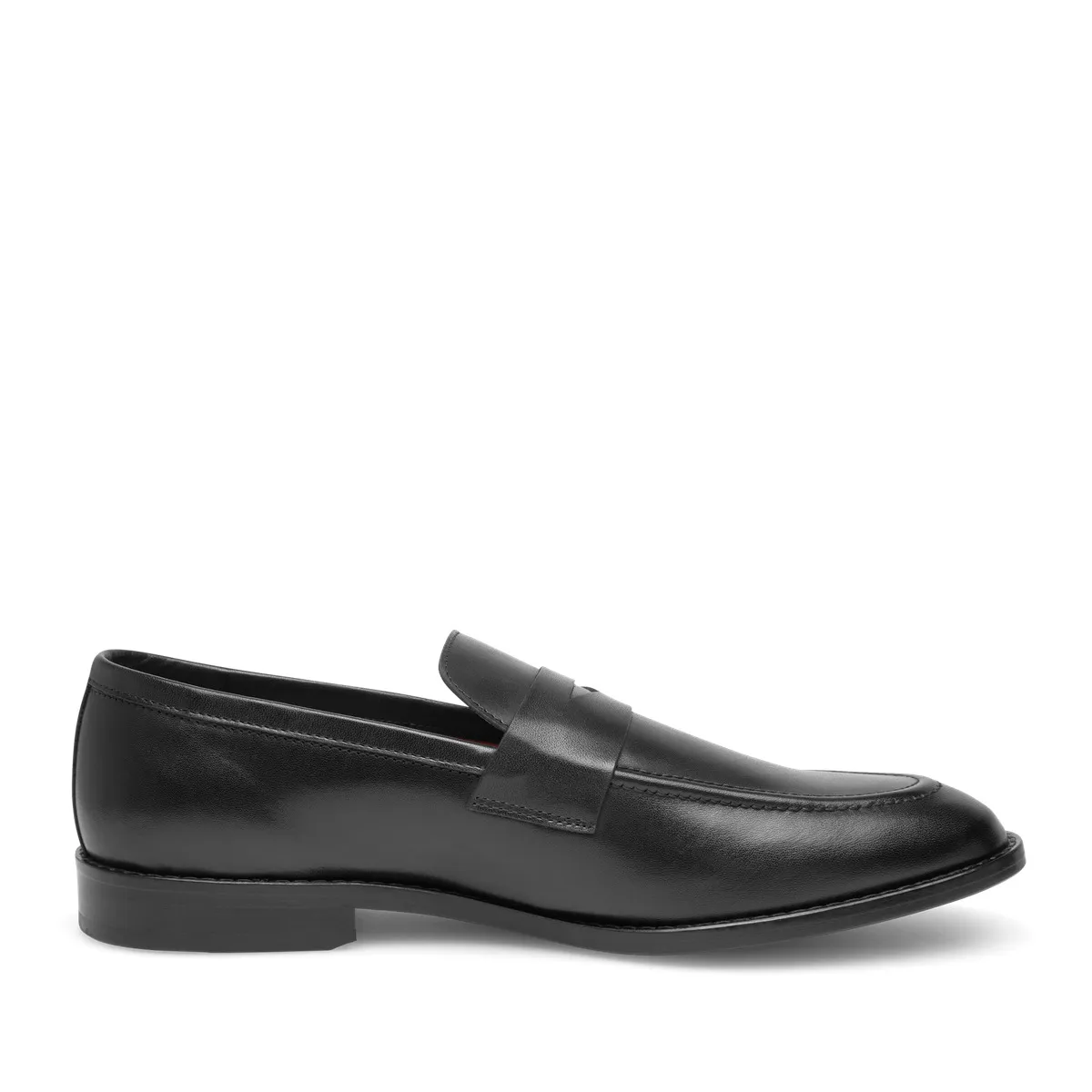 Klassischer schwarzer Penny Loafer aus Leder