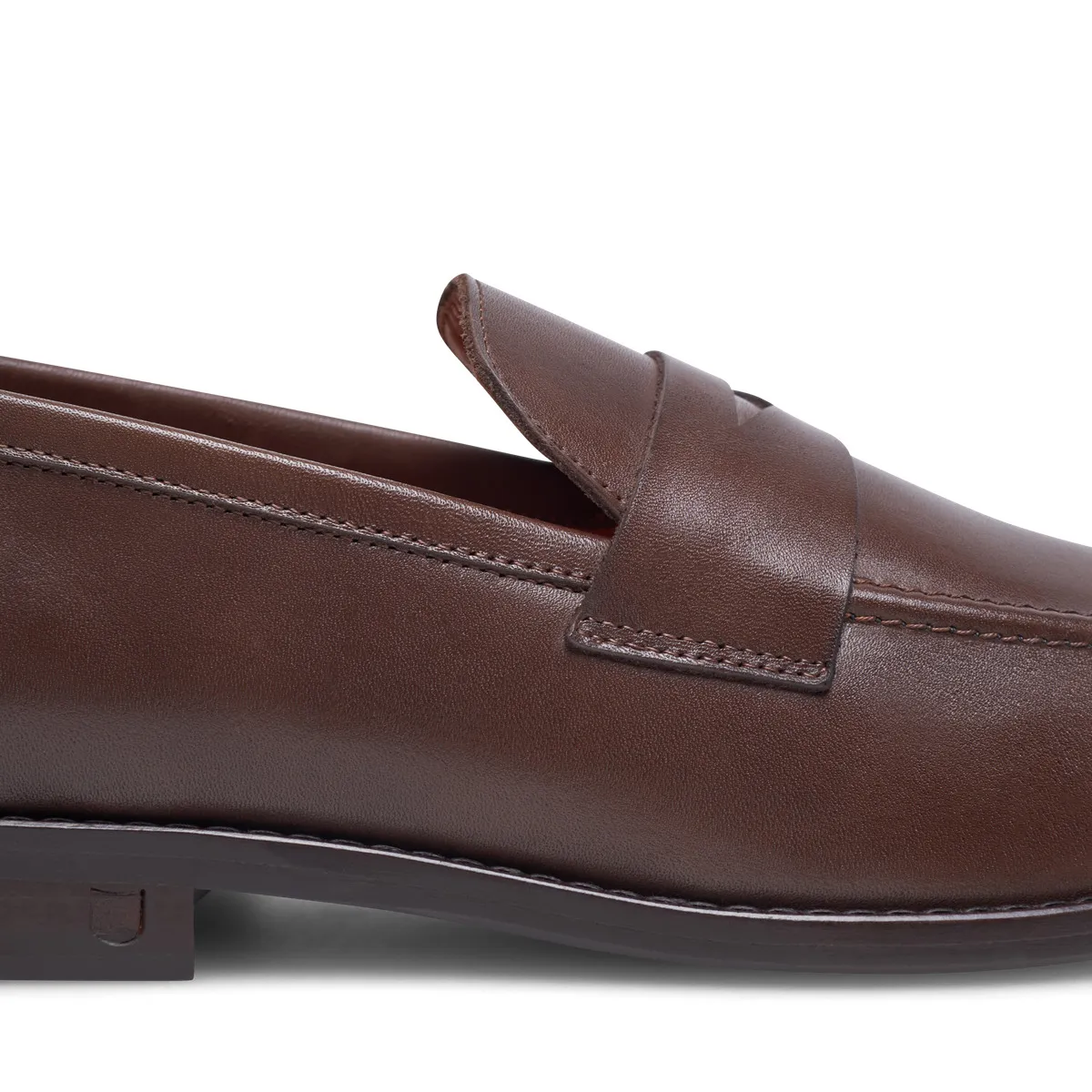 Klassischer brauner Penny Loafer aus Leder