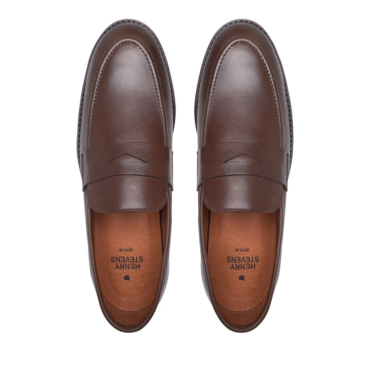 Klassischer brauner Penny Loafer aus Leder