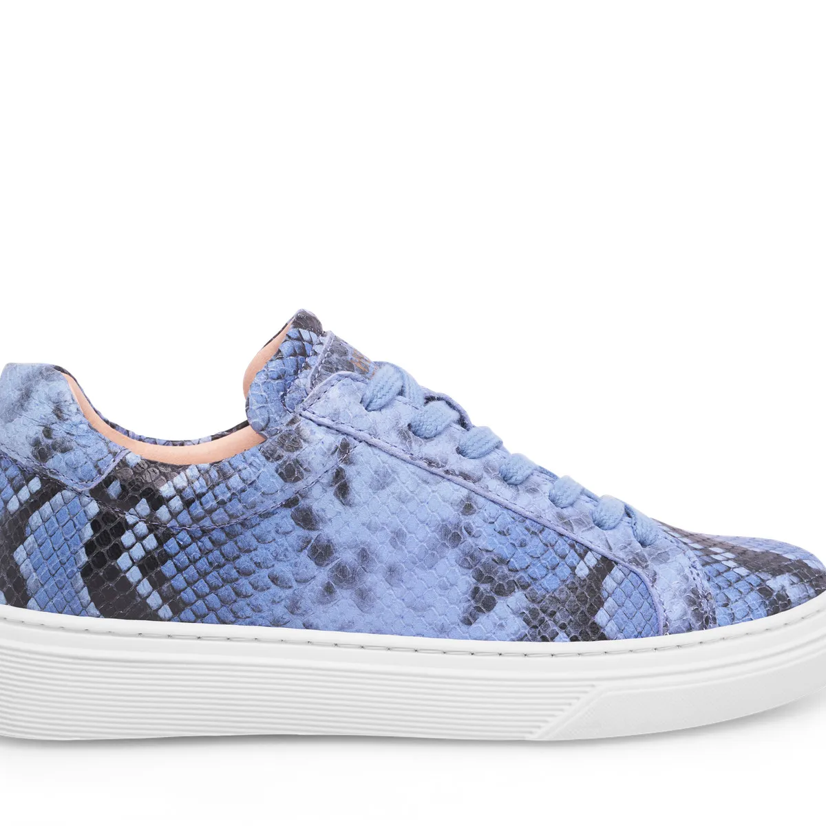 Sneaker aus Leder mit Schlangenmuster