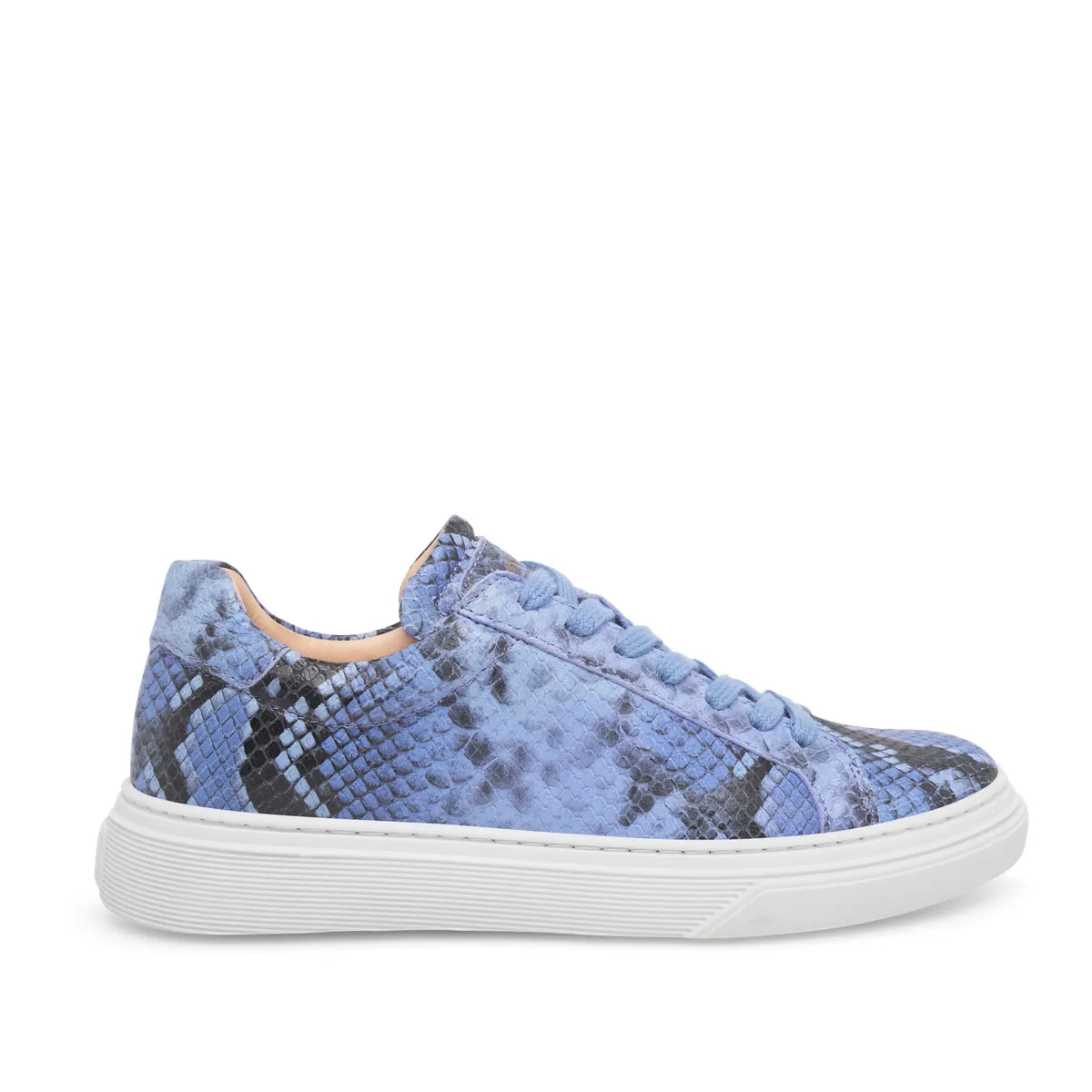 Sneaker aus Leder mit Schlangenmuster