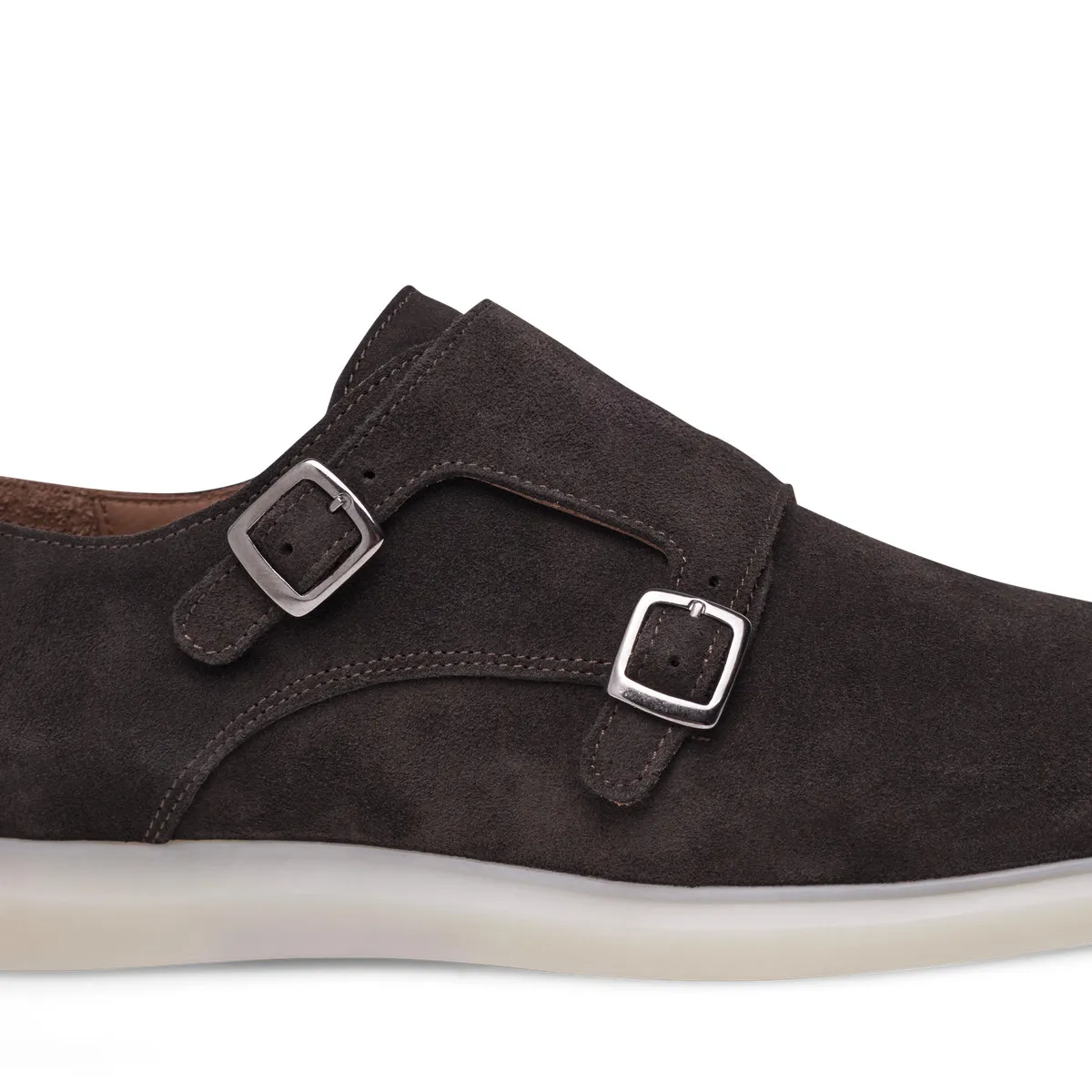 Doppel-Schnallenschuh aus Wildleder