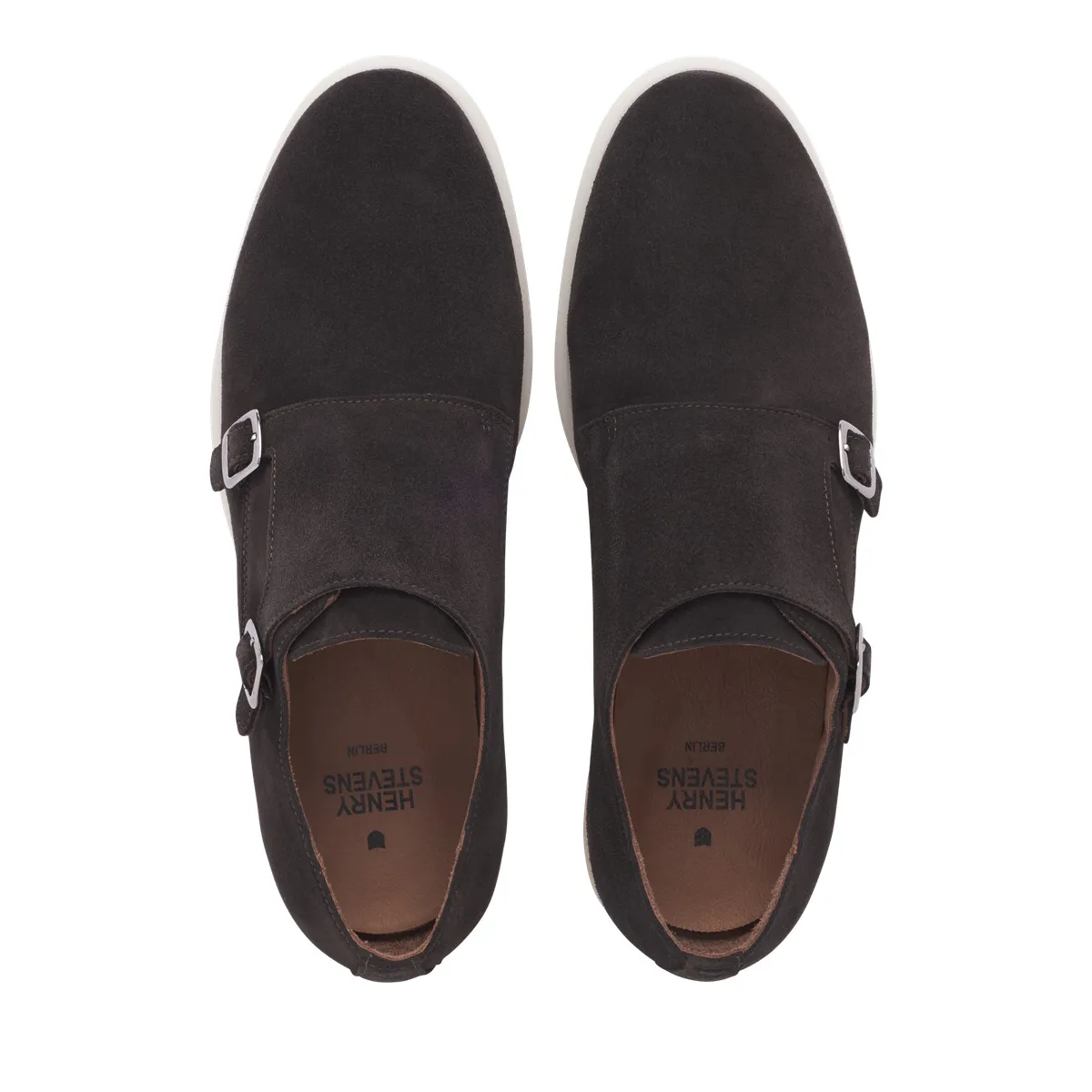 Doppel-Schnallenschuh aus Wildleder