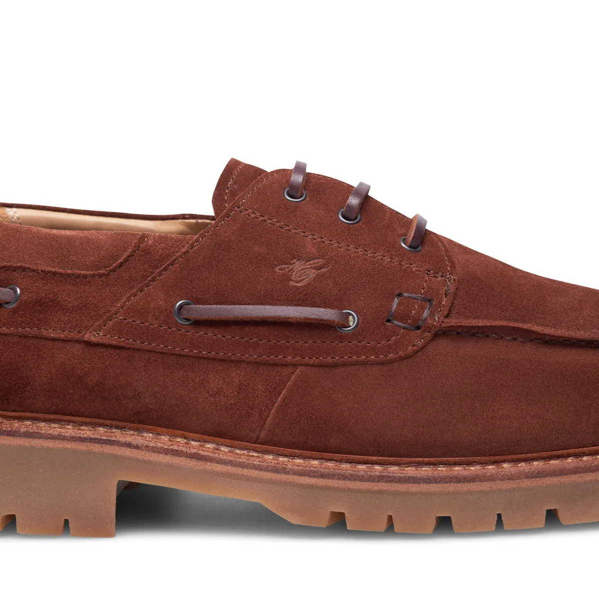Bootsschuh aus Wildleder mit Profilsohle