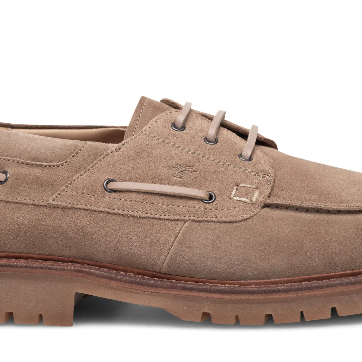 Bootsschuh aus Wildleder mit Profilsohle