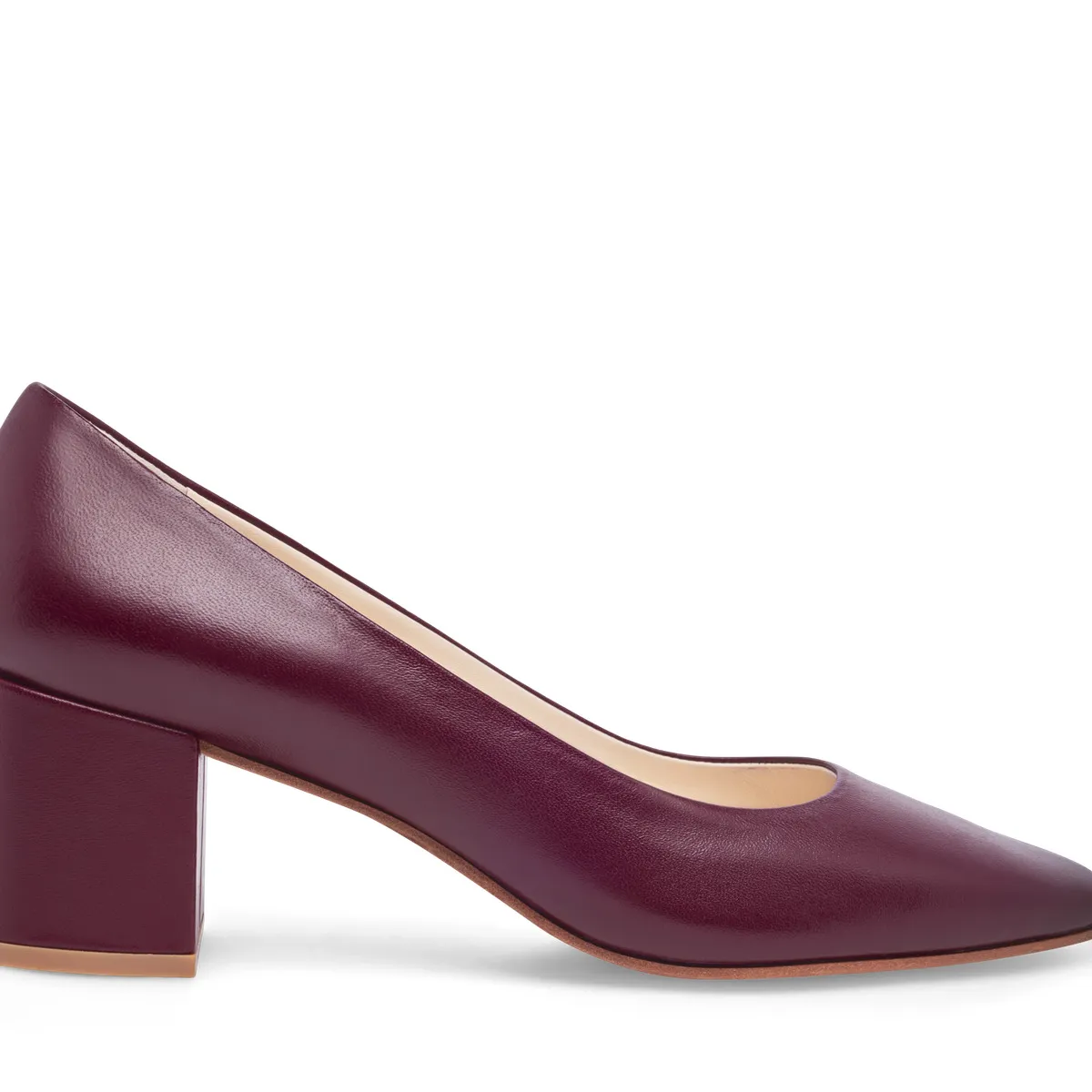 Elegante Blockabsatz Pumps aus Leder