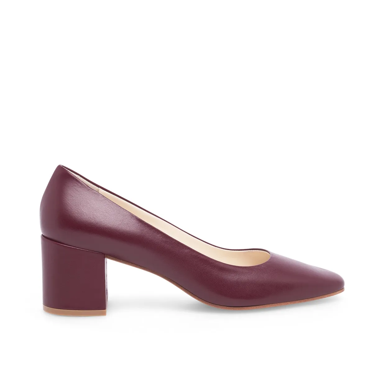 Elegante Blockabsatz Pumps aus Leder