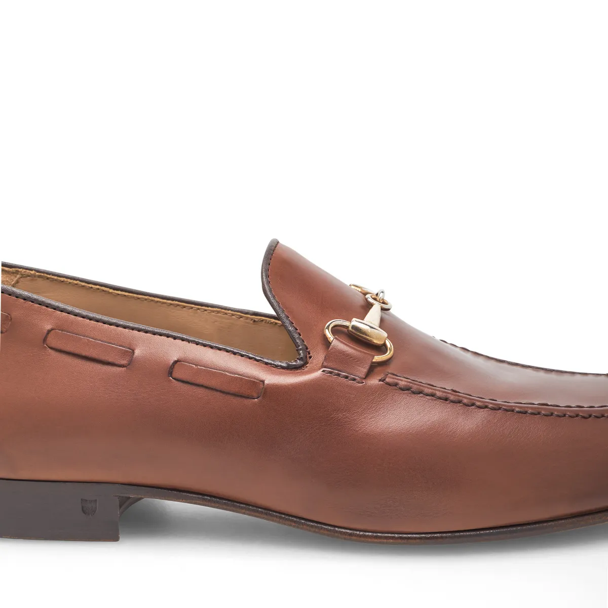 Brauner Leder Horsebit Loafer