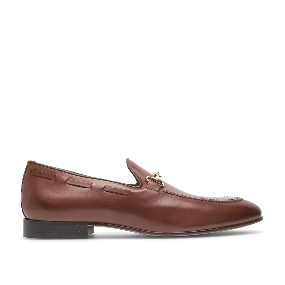 Brauner Leder Horsebit Loafer