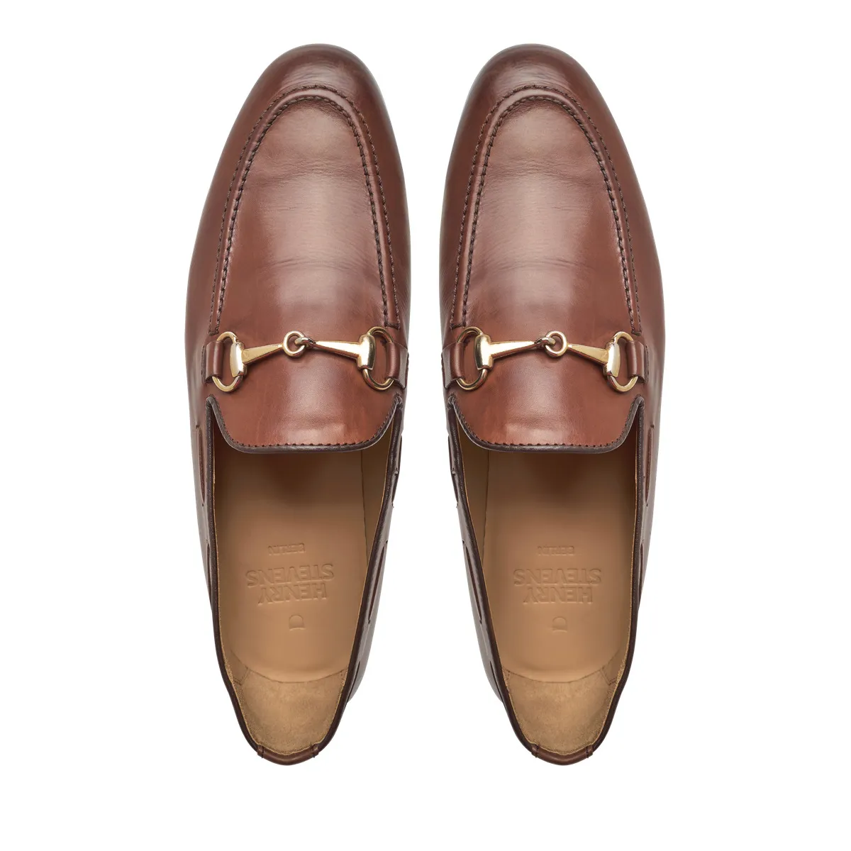 Brauner Leder Horsebit Loafer