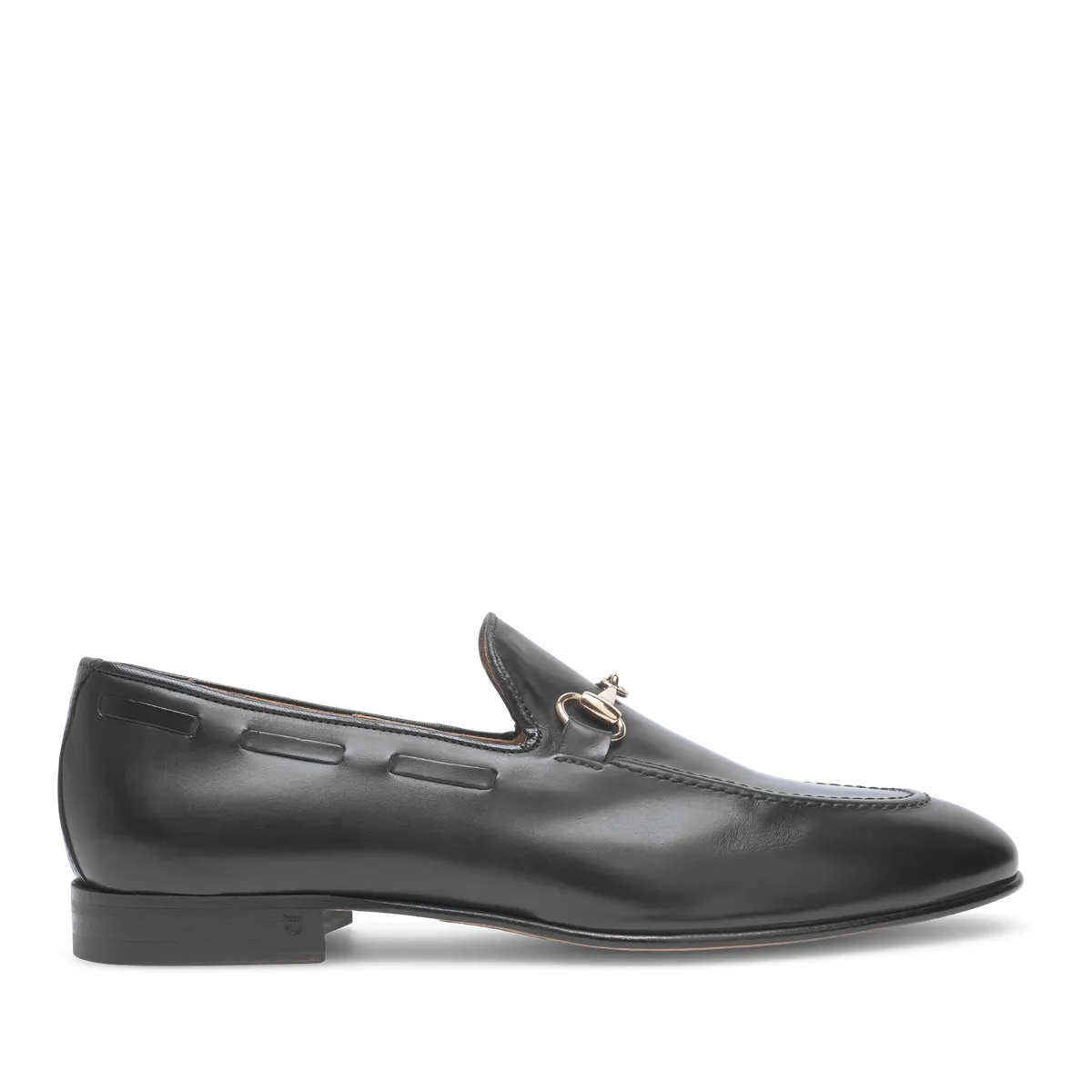 Schwarzer Leder Horsebit Loafer Maxwell HL
