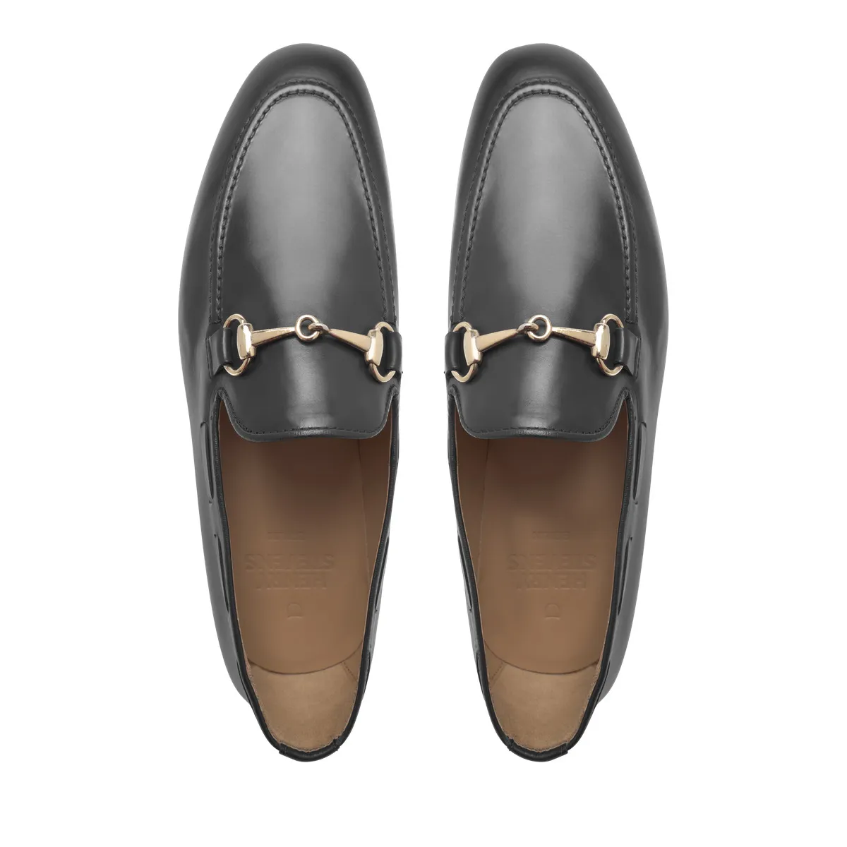 Schwarzer Leder Horsebit Loafer Maxwell HL