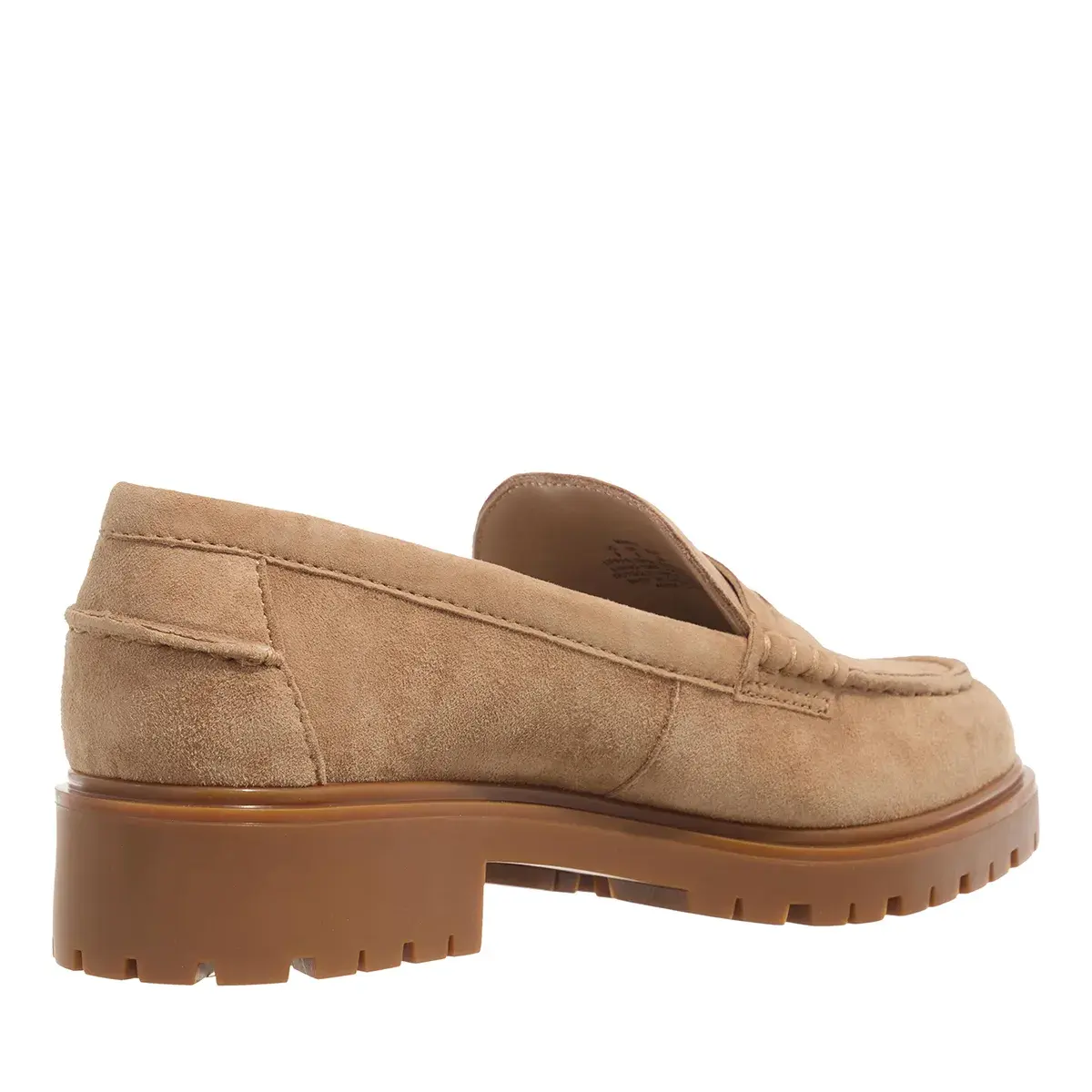 Wildleder Penny Loafer mit Profilsohle
