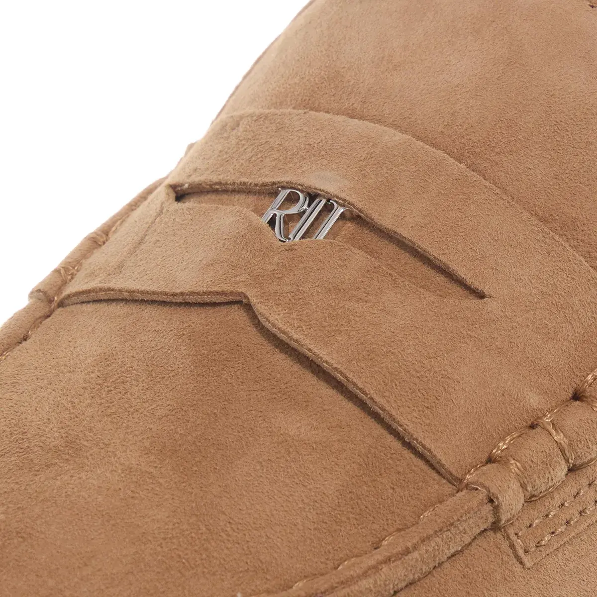 Wildleder Penny Loafer mit Profilsohle