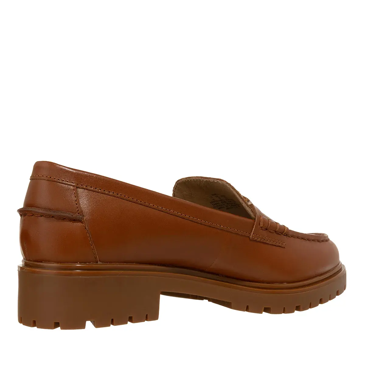 Brauner Leder Loafer mit Profilsohle