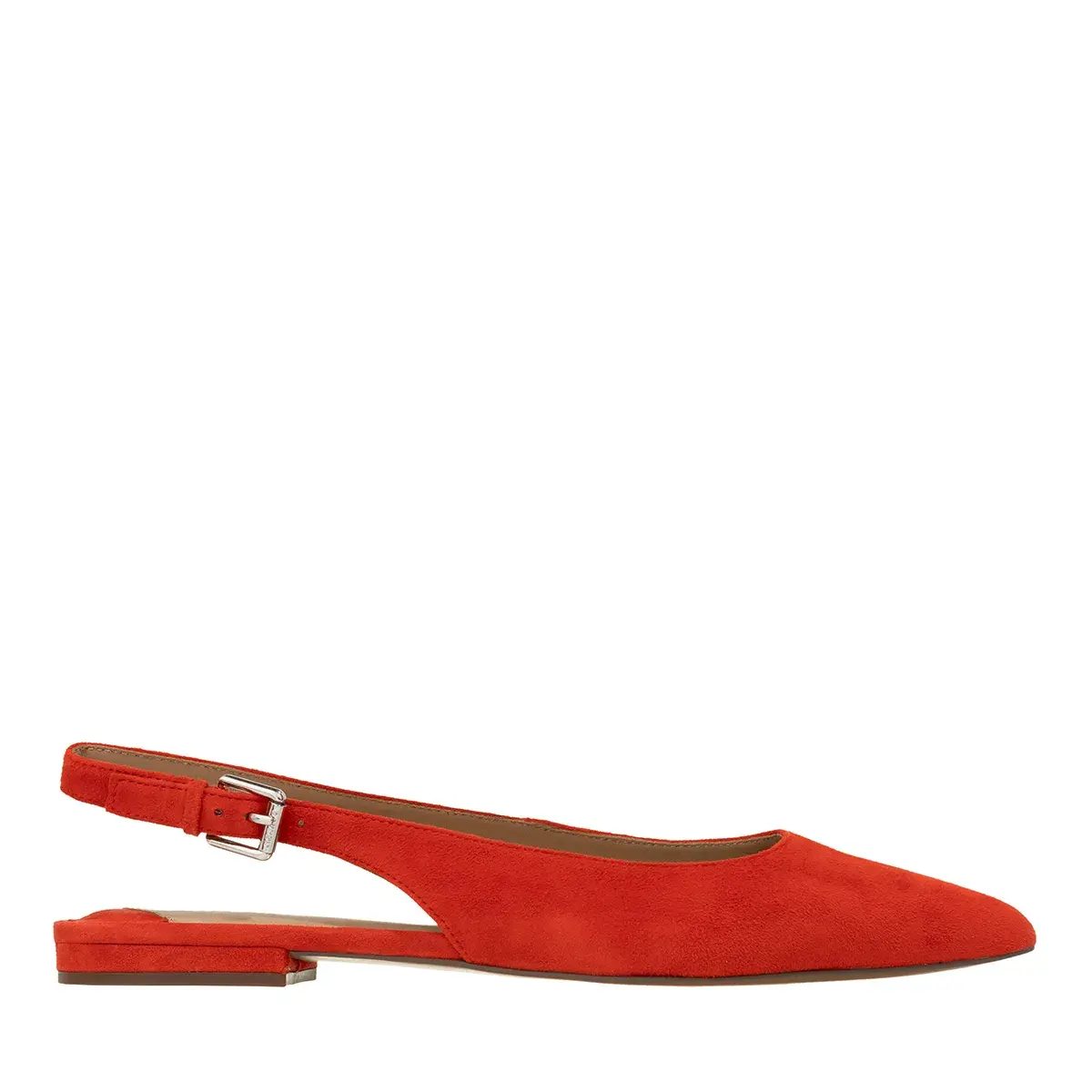 Slingback Ballerinas mit spitzer Zehenpartie aus Wildleder
