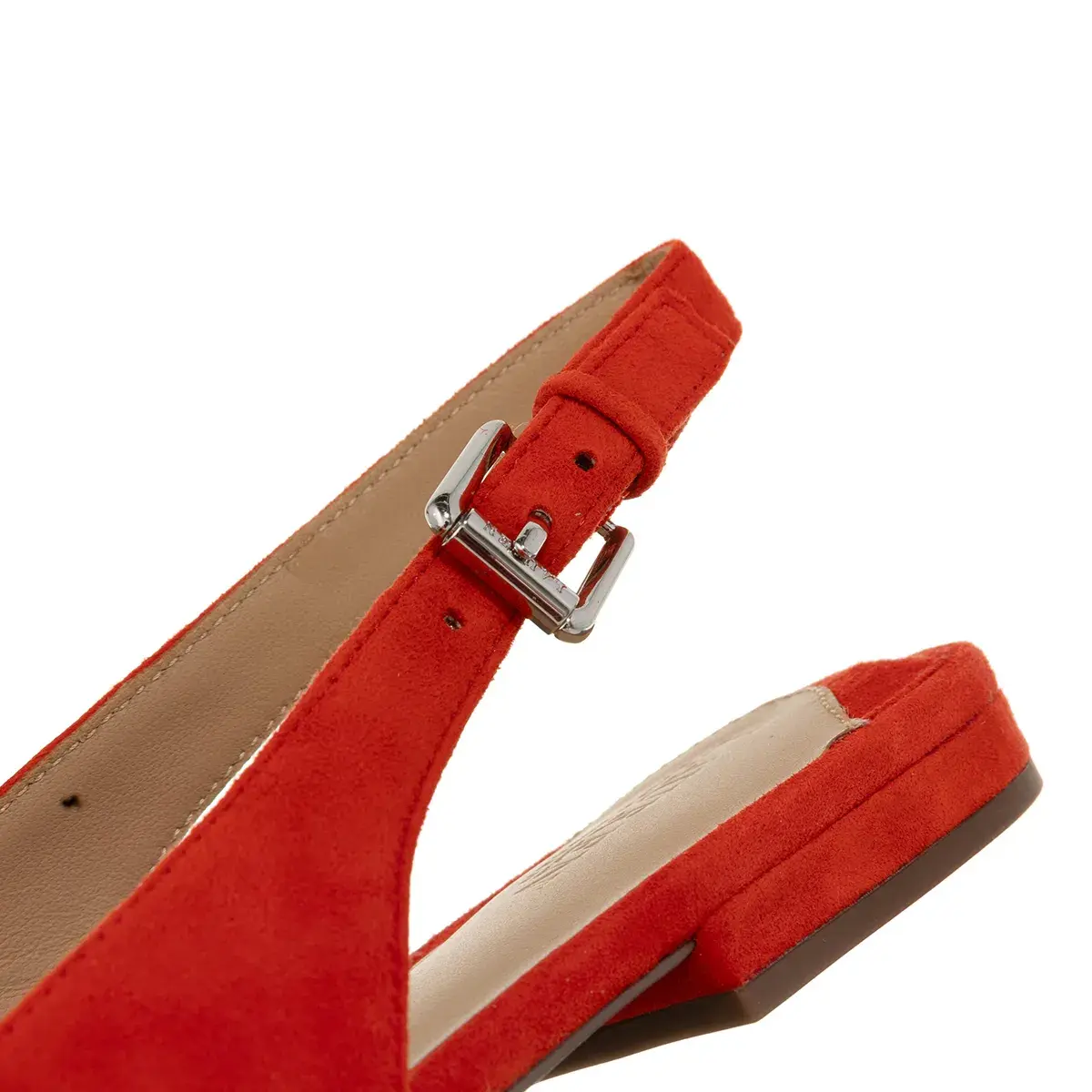 Slingback Ballerinas mit spitzer Zehenpartie aus Wildleder