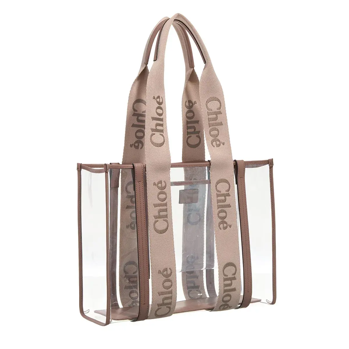Transparente PVC-Tragetasche mit Logo-Riemen