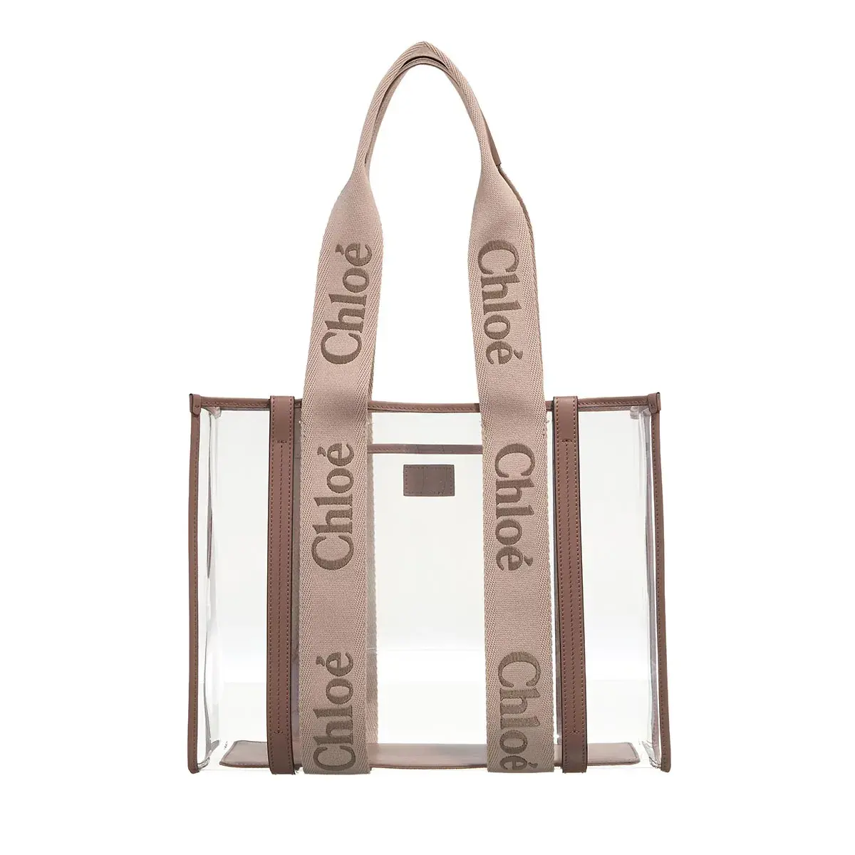 Transparente PVC-Tragetasche mit Logo-Riemen