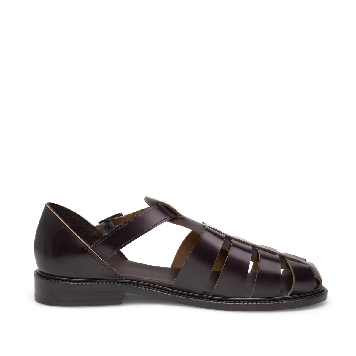 Ledersandale im Fisherman-Stil mit Schnalle