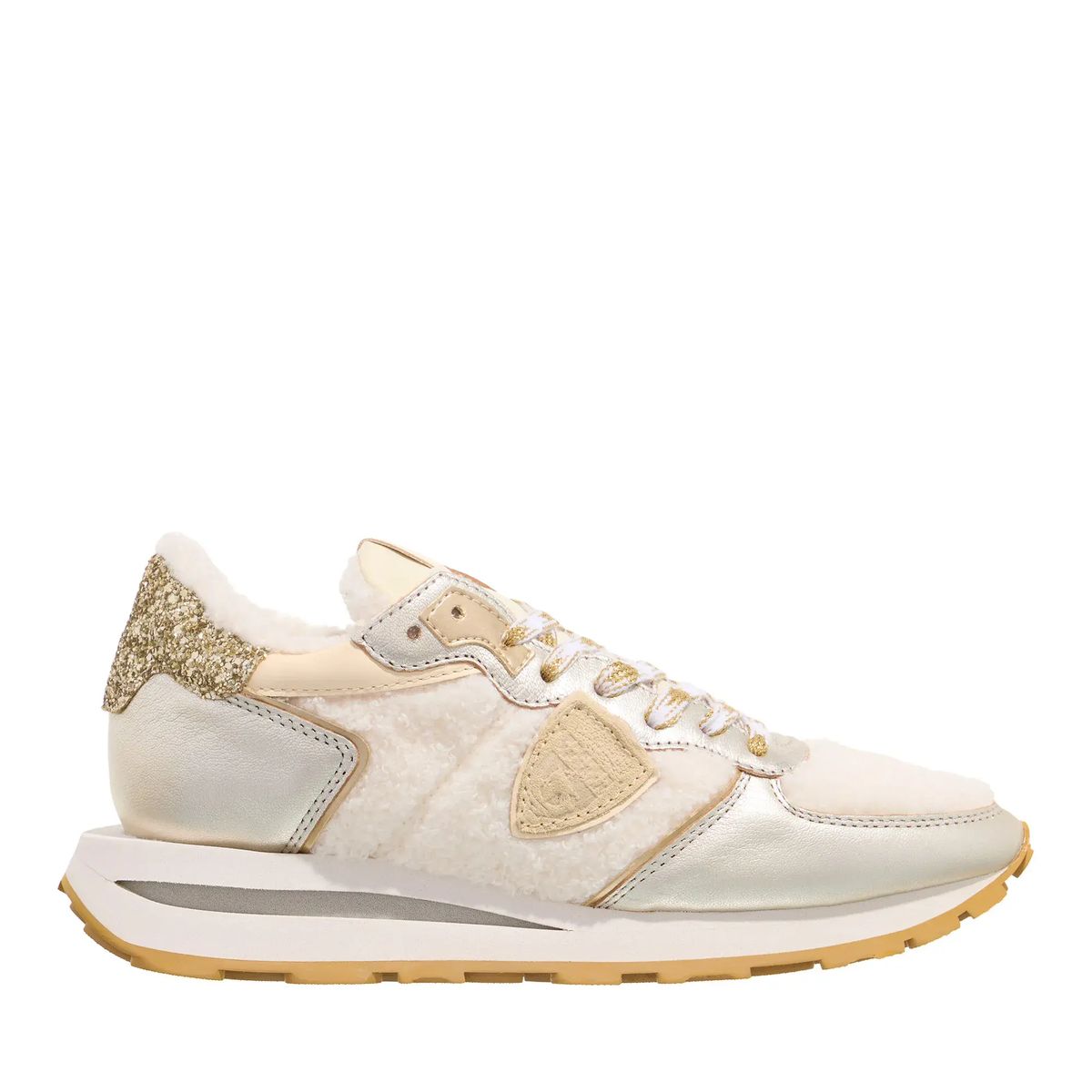 Plüsch-Akzent Low-Top Sneaker
