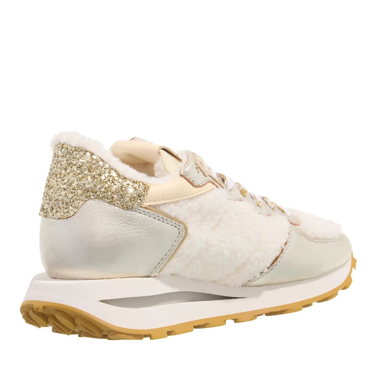 Plüsch-Akzent Low-Top Sneaker