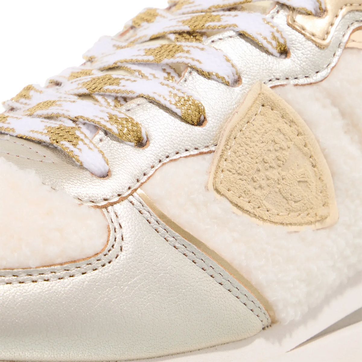 Plüsch-Akzent Low-Top Sneaker