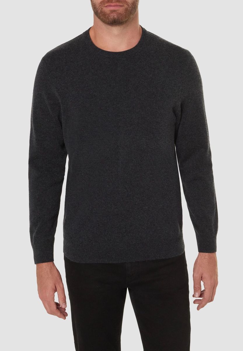 Klassischer Kaschmir-Pullover mit Rundhalsausschnitt