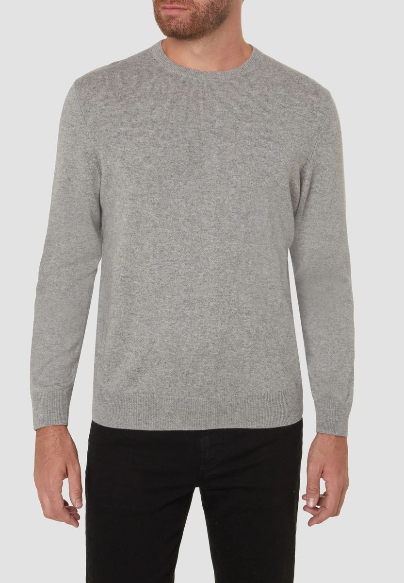 Klassischer Kaschmir-Pullover mit Rundhalsausschnitt