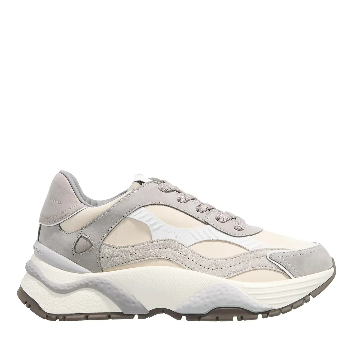 Beiger Mode-Sneaker mit klobiger Sohle