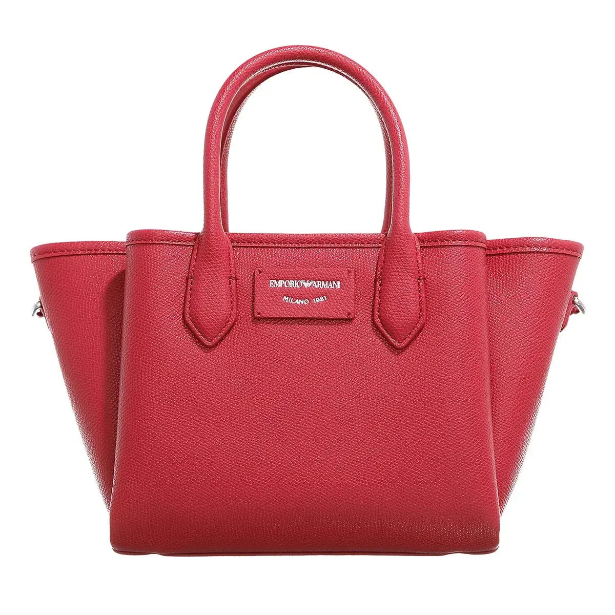 Strukturierte Mini-Handtasche aus Leder