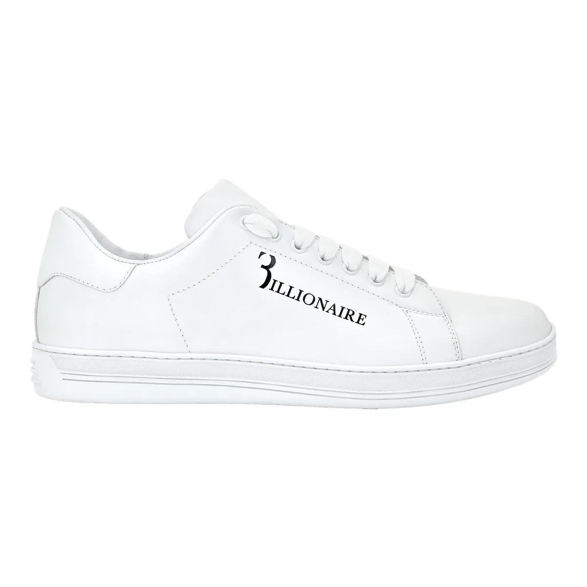 Weißer Leder Low-Top Sneaker
