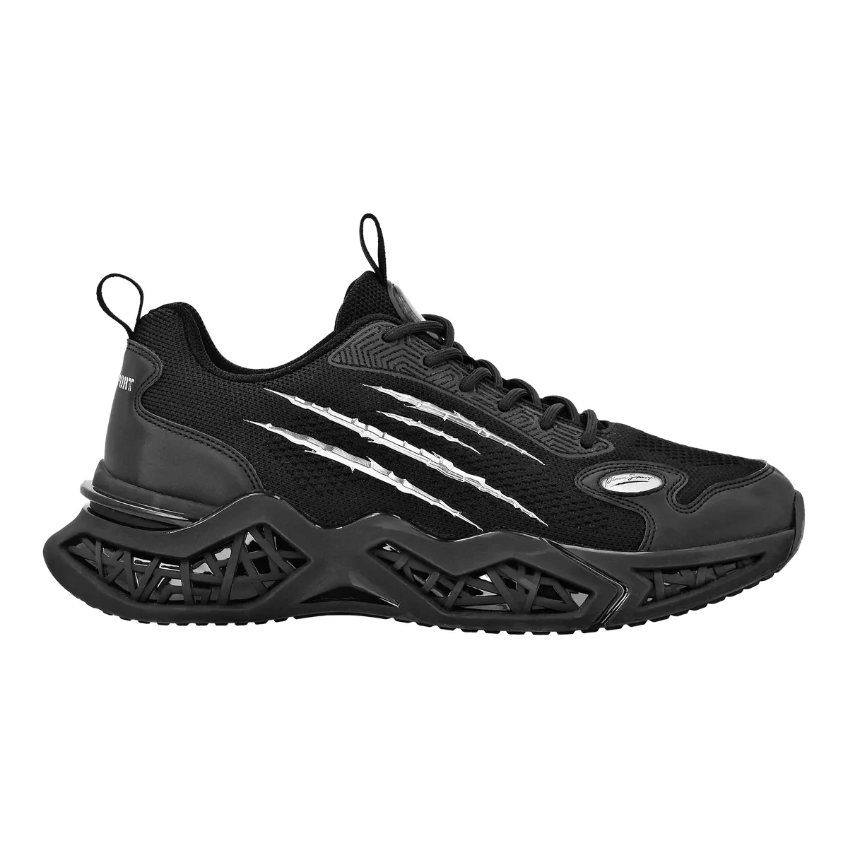 Sportlicher schwarzer Tiger Scratch Sneaker