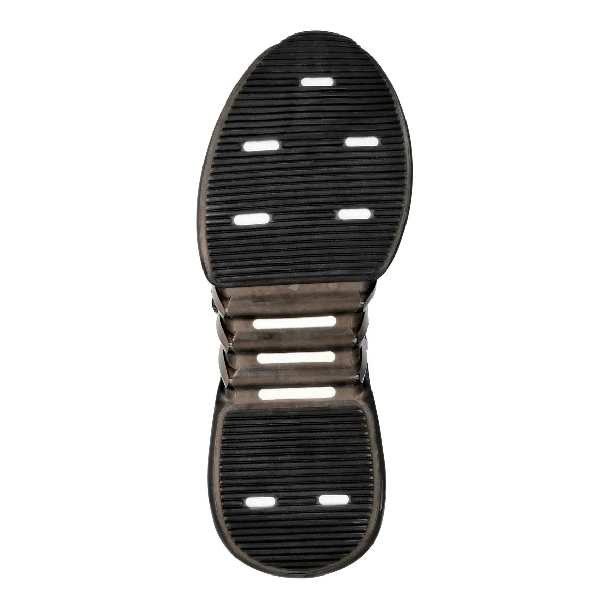 Schwarzer sportlicher Sneaker mit Tigerakzent