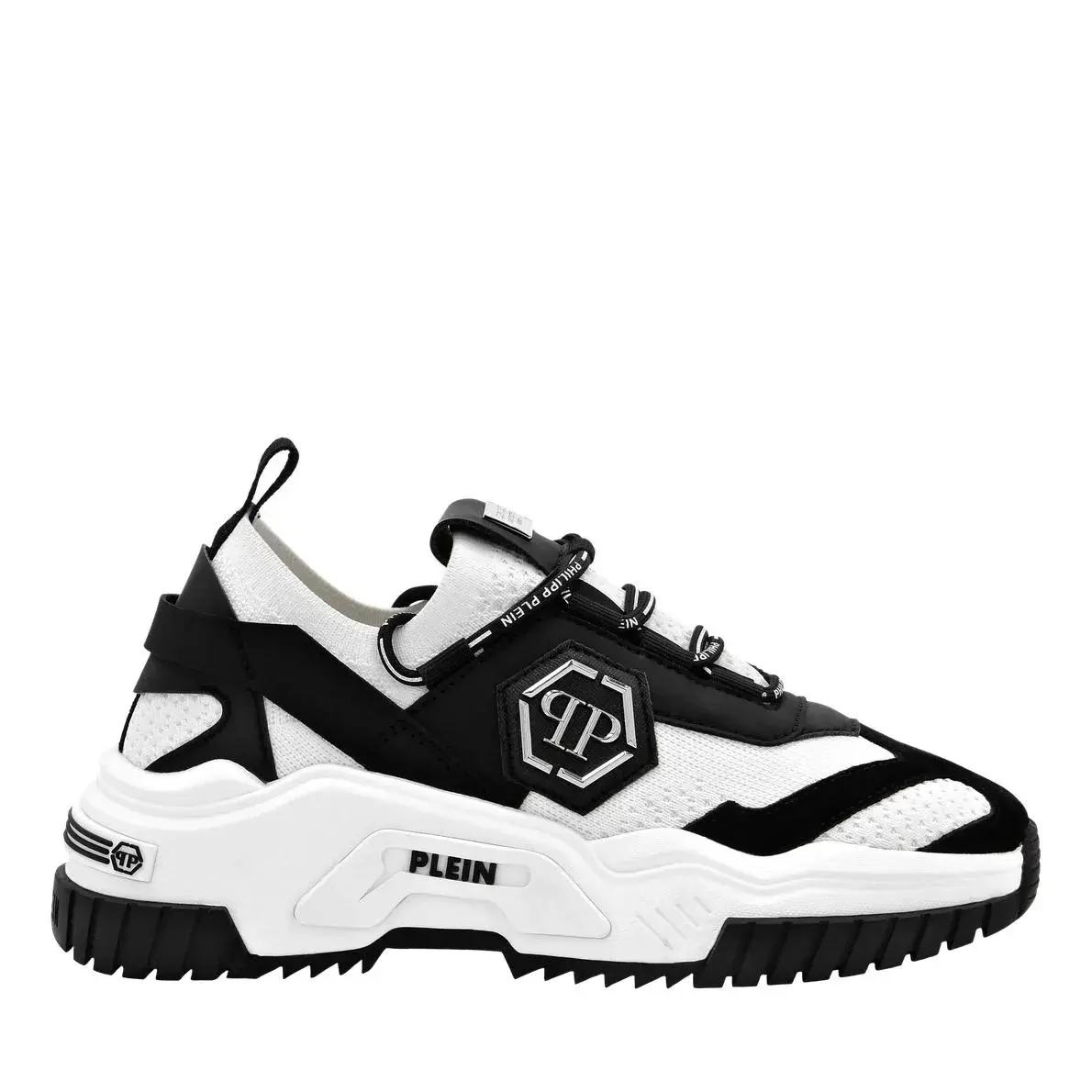 Schwarz-Weiße Statement-Sneakers