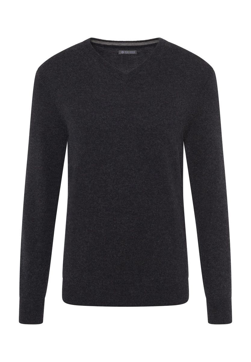 Herren Kaschmir-Mix Pullover mit V-Ausschnitt