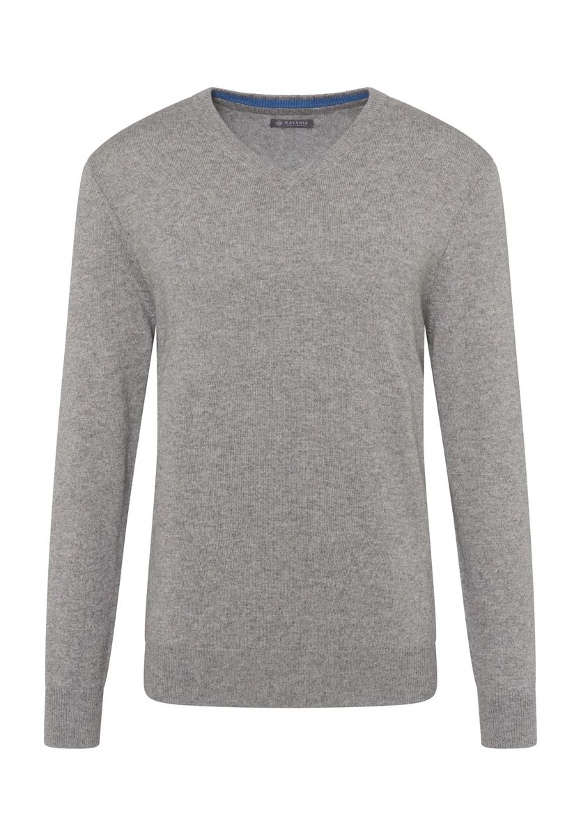 Herren Kaschmir-Mix Pullover mit V-Ausschnitt