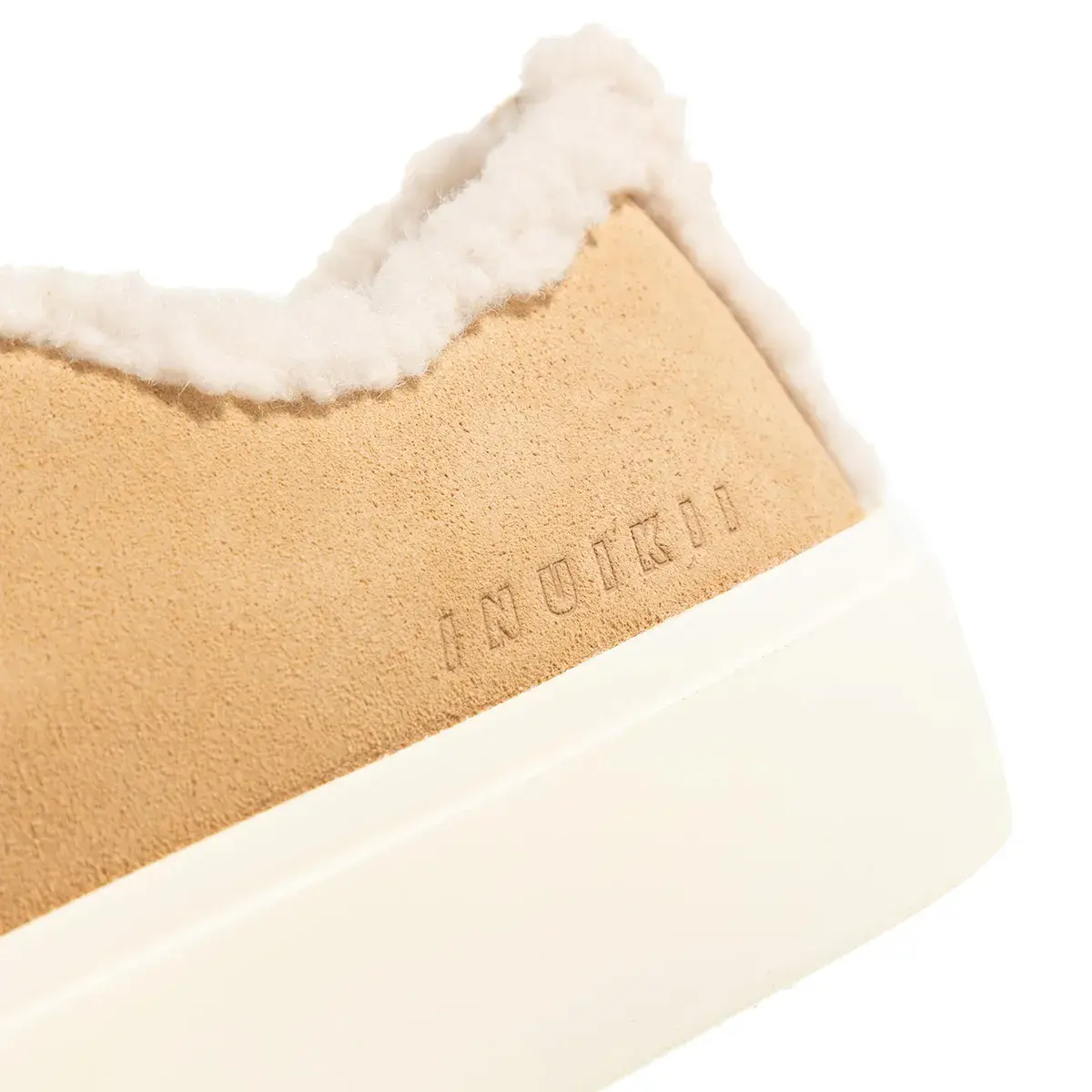 Sneaker aus Wildleder mit Shearling-Besatz